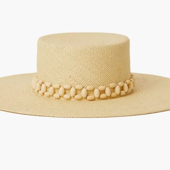 BTB Los Angeles Evie Beaded Straw Hat